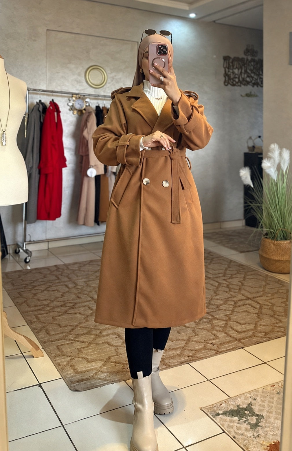Manteau Trench Ambre