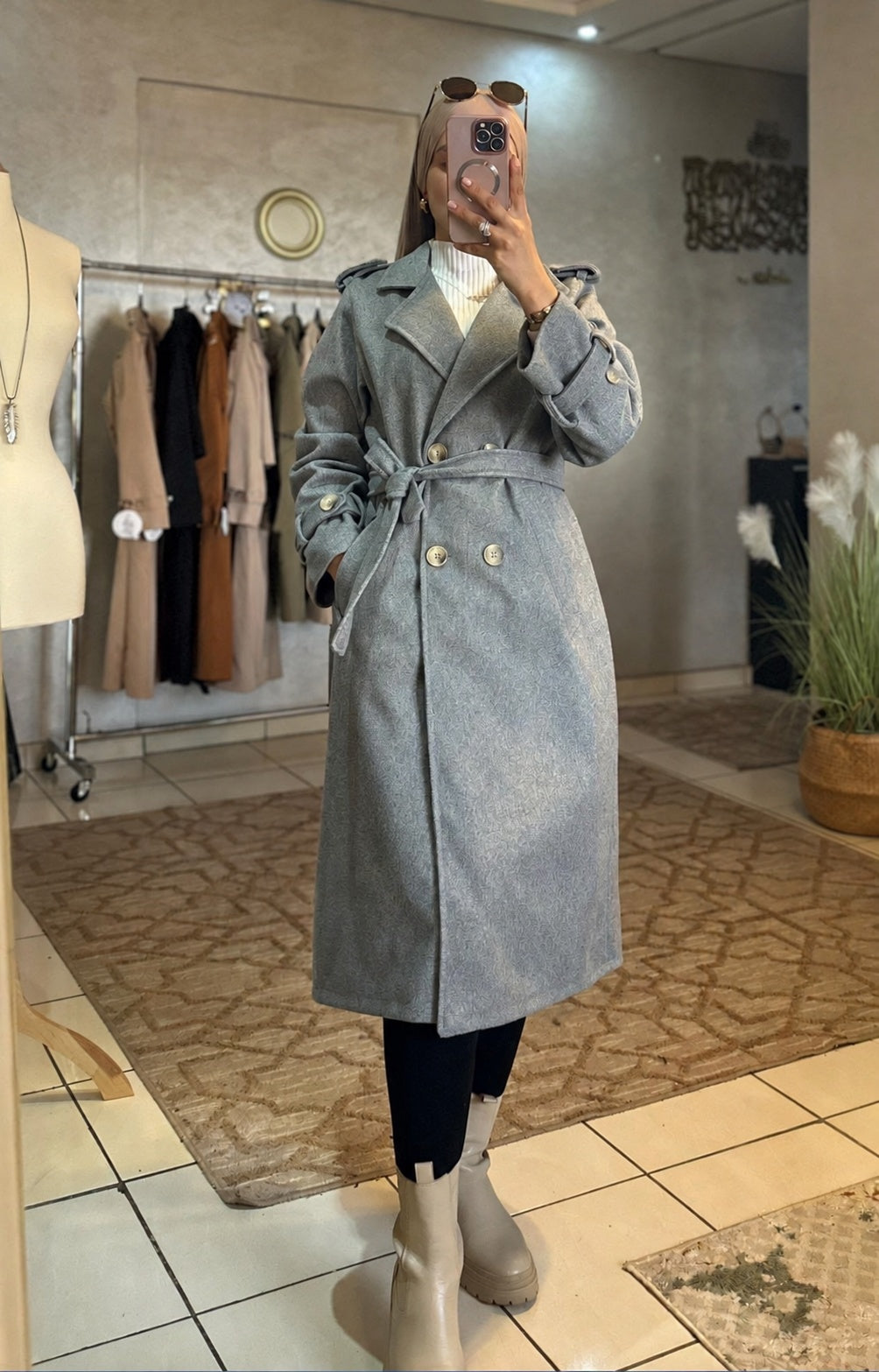 Manteau Trench Ambre
